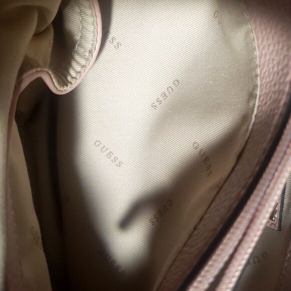 Guess Pink Leather Double Handle Satchel Bag - Picture 10 of 10